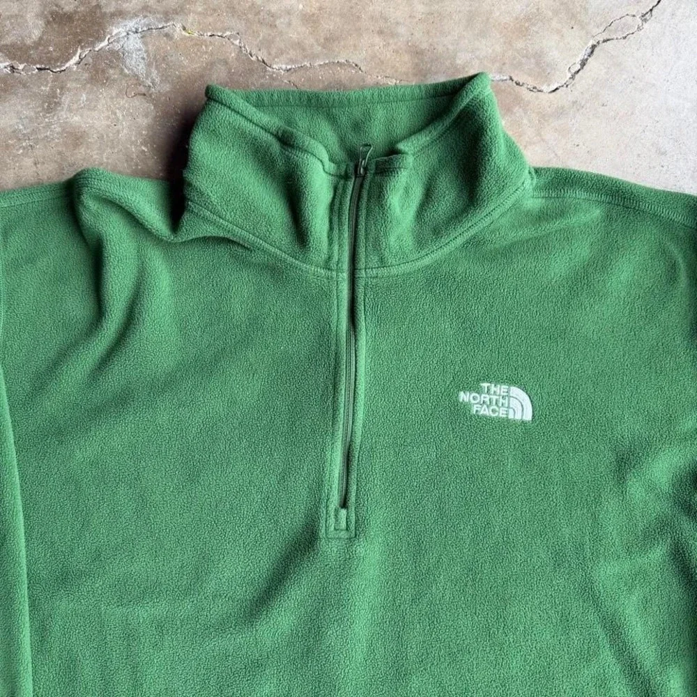Vintage The North Face green quarter zip fleece